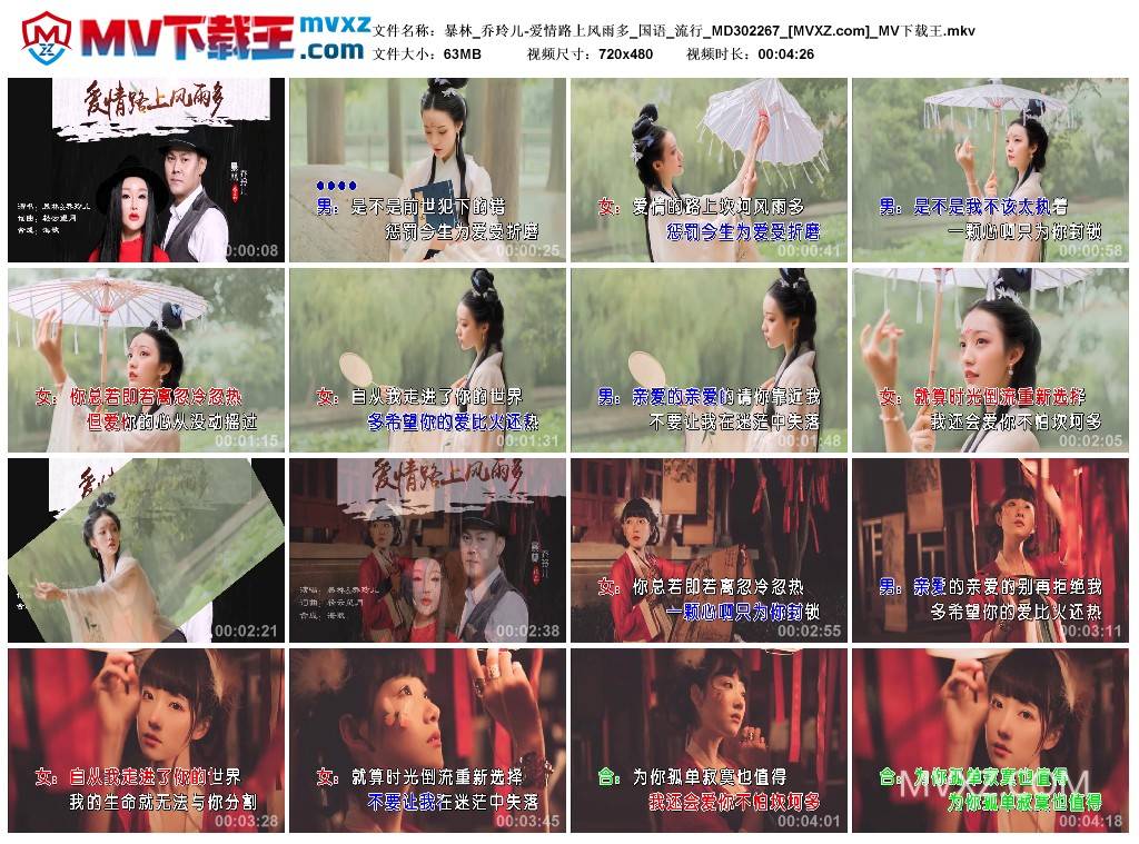 暴林_乔玲儿-爱情路上风雨多_国语_流行_MD302267